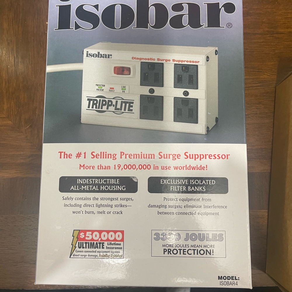 Isobar Surge Protector - White
Tripp Lite ISOBAR4ULTRA Surge Protector